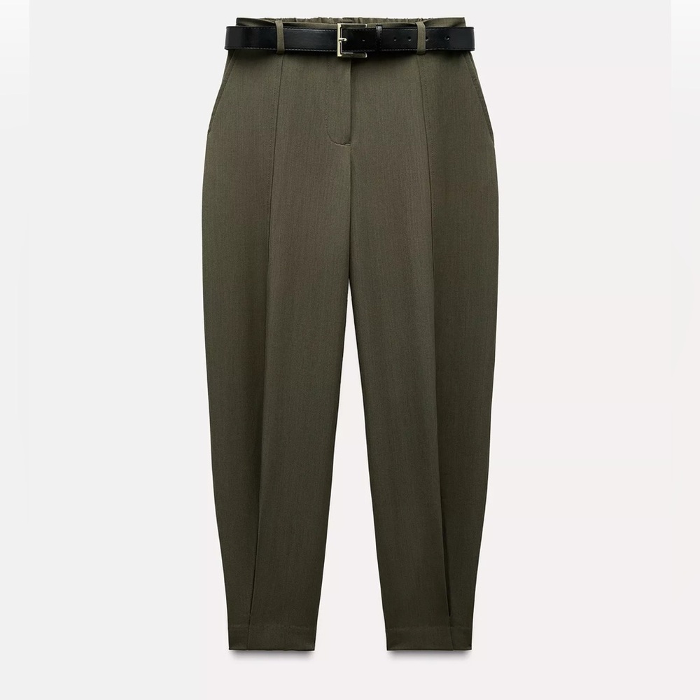 Zara Belted Ankle Pants